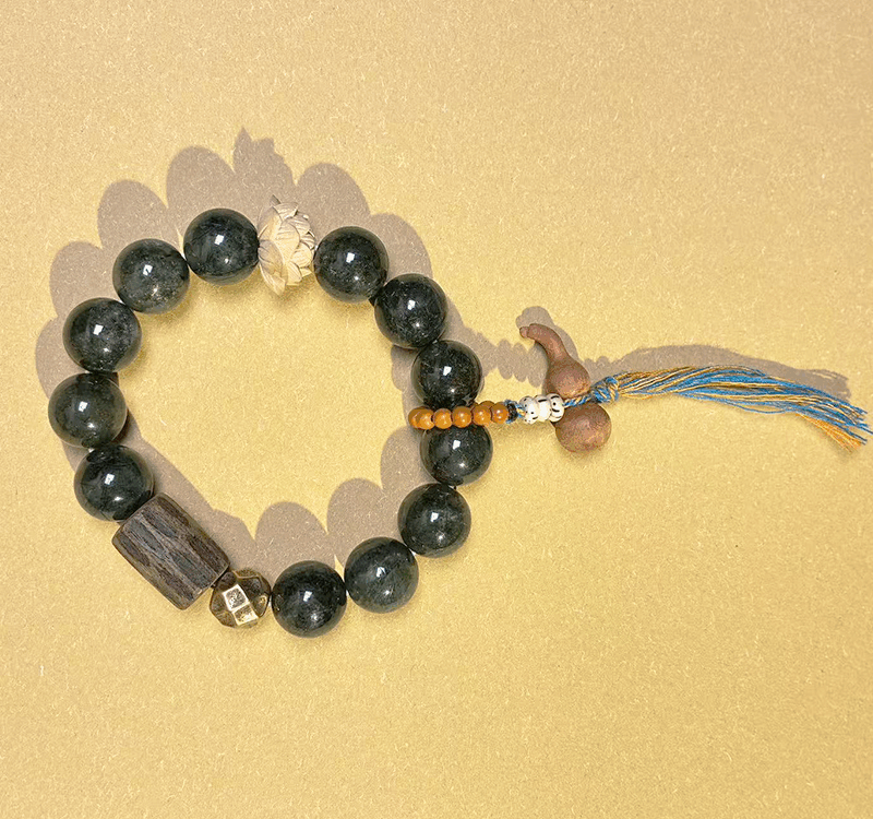 Colorhand Stones Green Hair Crystal Attracting Wealth and Regulating Health Bracelet