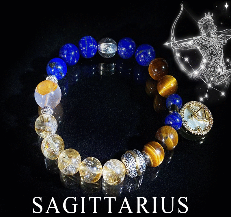 Colorhand Stones Star Sign SAGITTARIUS Customized Version Bracelet